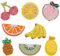 PH PandaHall 8 Styles Stickerei Obst Applique Patch Perlen Pailletten Patches aufbügeln Pfirsich Banane Kirsche Orange Wassermelone Pailletten Aufnäher zum Aufnähen für Kleidung