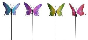 TrendLine Gartenstecker Metall Schmetterling Sortiert 93 cm Gartenstecker