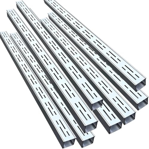 AVLLSO Grille Caniveau Canalisation de Drainage pour Allée (Lot 2-20) - Gouttière 100cm avec Grille INOX | Système Extérieur Jardin/Terrasse(8 Pack,100x3.5x3cm/39.4x1.4x1.2in)