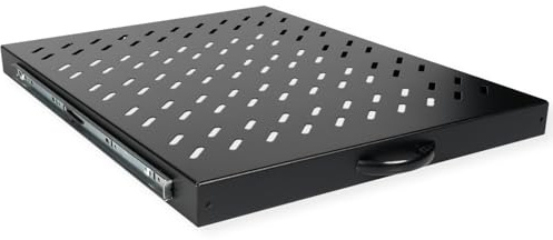 ROLINE 19-Zoll Fachboden 1 HE, ausziehbar 550 T 25 kg schwarz