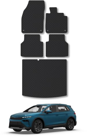 Skoda Elroq (2025+) 3mm Rubber Car Mats | Tailored Fit Durable Floor Mats Full Coverage Protection Waterproof Accessories Easy Clean Anti Slip Made in the UK