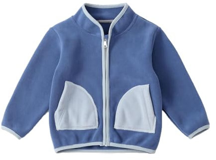 Generisch Baby College Garçons Enfants Hiver Couleur Contraste Fermeture Éclair Flou Polaire Manteau Bébé Top Garçons Filles Cardigan À Porter Loisirs Veste Jouets de Police, bleu, 8-9 ans