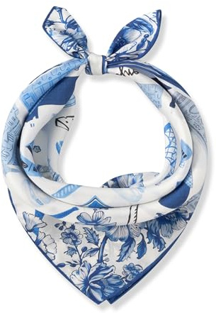 CODELLO Women Printed Nicki Silk Paris blau-53X53-53X53CM
