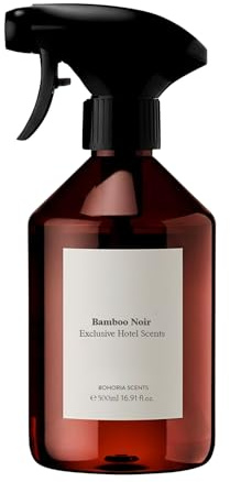 BOHORIA Spray per ambienti Hotel Scents Air Spray 500 ml – Profumo per ambiente Boutique Hotel Feeling con gelsomino, limone, mela e muschio legnoso ambra – Home Perfume (Bamboo Noir) (Bamboo Noir)