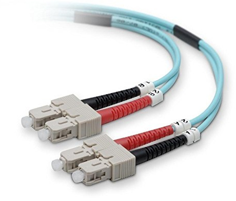 Belkin OM3 LO SC/SC 50/125 10Gb Multimode Aqua FO Cable (2-Meter)