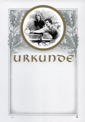 Albert Hoffmann Urkundenverlag Tischtennis / 500/1073 / / PC-Urkunden (170 g/m²) 10 Stk