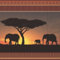 20 Servietten Serengeti/Tiere/Afrika/Elefanten 33x33cm