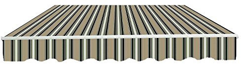 Greenbay Multi-stripe Garden Patio Awning Canopy Sun Shade Shelter Replacement Fabric - 3M x 2.5M