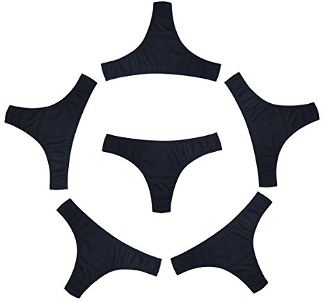 KNITLORD 6er-Pack Damen-Strings, Unterwäsche aus Baumwolle, atmungsaktive Unterhosen, Hipster Bikini