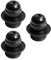 Bakelit Vintage Lampenfassung, FINELED 3 Stück E27 ES Schraube Glühbirne Halter Sockel Anhänger Fassung Set (schwarz, mit Ring)
