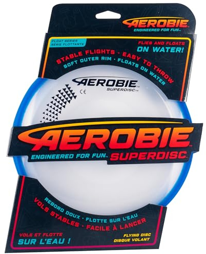 Aerobie Superdisc Hundefliegenscheibe, Blau, Grün, Rosa, Gelb, 25,4 cm