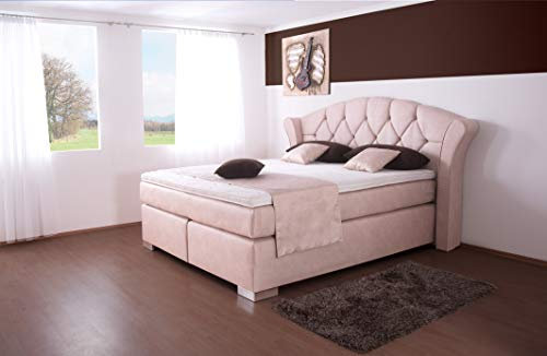 AUKONA Boxspringbett Milan 120x200, Farbe wählen und ändern, 7 Zonen Taschenfederkern-Matratze, H2 H3 H4, Komfortschaum-Topper, Lieferung und Aufbau kostenlos