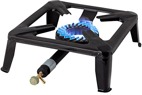 NJ SGB-07 Gas Boiling Ring - Large Camping Stove Cast Iron Burner Iron Frame LPG Outdoor Cooker 8kW