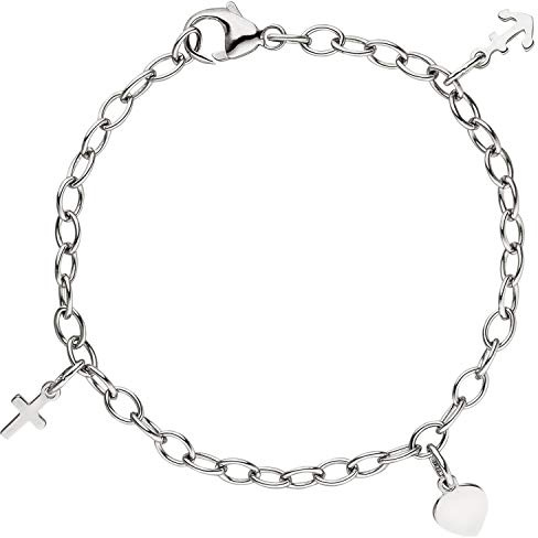 Jobo Kinder-Armband Glaube Liebe Hoffnung aus 925 Sterling Silber 16 cm
