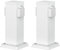 ledscom.de 2 prese da giardino a colonna POLLY per esterni, IP44, a 2 vie, acciaio inox, bianco, quadrate, 27 cm