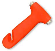 Emergencia Auto Escape – Martillo de ventana y cortador de cinturón de seguridad – Libérate y a tus seres queridos de un coche quemado o hundido, 1, Orange Premium, 1