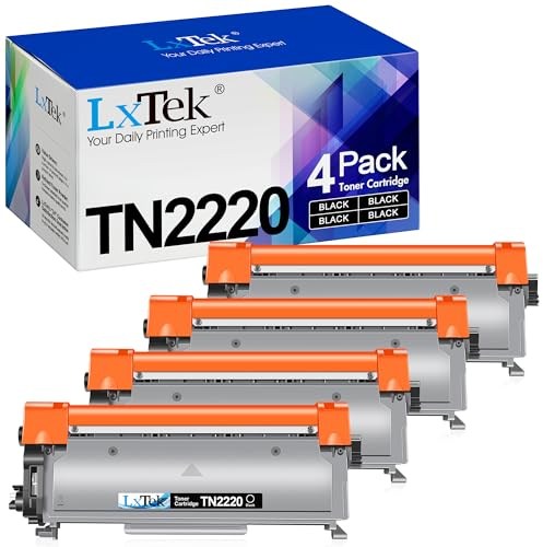LxTek TN2220 TN-2220 Toner Kompatibel für Brother TN2220 TN 2220 für Brother MFC-7360N HL-2130 FAX-2840 HL-2240 HL-2250DN HL-2135W MFC-7460DN MFC-7860DW DCP-7055 DCP-7055W DCP-7065DN (4 Schwarz)