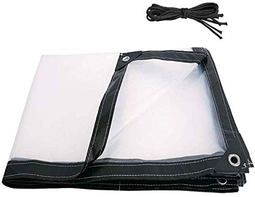 WZDD Lona Impermeable Transparente 4x6m, Resistente Al Polvo Resistente Al Agua Cubierta Lona, Lonas De Proteccion Solar, Cubierta Lona Piscina