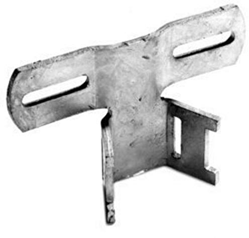 MBS-TRADING OHG - B107 T-Version Bandschelle, 70mm Lochabstand, 7mm Schlitz, 4mm Material, Feuerverzinkt, Silber