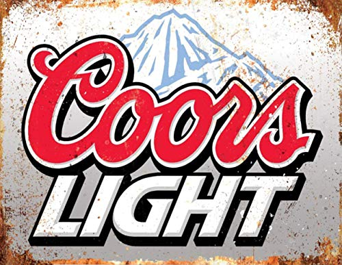 Metal Advertising Sign Wall Door Plaque Decorative Tin Metal For Home Office Bar Coffee Shop Pub Shed Man Cave - Coors Light Lager Beer inspired USA Brewing