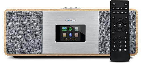 LEMEGA MSY3 Internet DAB/DAB+ Digital and FM Radio,Internet Radio WiFi with Spotify Connect and Bluetooth,Dual Alarms Clock,Sleep Timer,USB Charger,2.8 Colour Display,Remote Control – White Osh