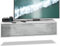 Vladon TV Board Lana 120 Mobile da Parete Porta TV 120 x 29 x 37 cm, Struttura in Bianco Opaco, Frontali in Grigio ossido di Cemento | Ampia Scelta di Colori