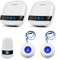 LIOTOIN Wireless Caregiver Pager Elderly Alarm Call Button Personal Alarms Call Bell For Elderly Patient Nurse Panic Alarm Button elderly alert system(3 Waterproof Transmitter 2 UK Plugin Receiver)