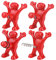 4 Pieces Novelty Red Bottle Opener, Beer Corkscrew Funny Red Wine Bottle Stopper, Beverage Wine Bottle Corkscrew Cork Beer Cap Set Party Novelty Wine Gifts for Women Holiday