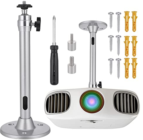 Zocipro Supporto Proiettore a Soffitto, Staffa per Proiettore in Alluminio Ruotabile a 360°, Adatta per Mini Proiettori, Staffa a Soffitto con Portata di 5kg