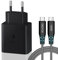 45W Cargador Rapido con Cable 5A Compatible con Samsung Galaxy S24 S23 S22 Ultra S22+ S23+ S24+ S21 S20 FE, Tab S8 S8+ S8 S7+ S7 Ultra, Cargador Tablet, DBZYLN USB C Super Fast Charger - Negro