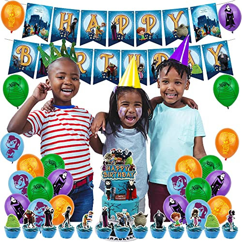 SMLHPARTY Hotel Transylvania Geburtstag Luftballons Set: 16 Stück, Anime Girlande, Kuchendeko - Unisex-Kinder, Kinder, Hotel Transylvania Fans, Anime Fans
