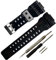 G-Shock replacement watch bands for Casio G-Shock GLS-8900/GW-8900/GA-110/GA-100C/GA-120/GD-110/GLS-100 (Bright Black)
