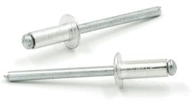 Rivetti a strappo STANDARD Alluminio/Acciaio Testa Tonda 6.4x12 ISO15977 Spessore serrabile 4.0-6.0mm - Confezione da 250 pezzi