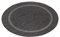 Teppium Outdoor Teppich Wetterfest 120 cm Rund Schwarz Sisal Optik - Küchenteppich Waschbar rutschfest, Wasserfest, Bordüre, Pflegeleicht - Ideal für Balkon, Terassen, Garten, Camping oder Küche