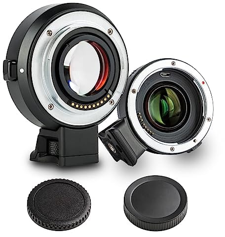 VILTROX EF-E II Autofokus Objektivadapter 0,71x Brennweitenreduzierer Speed Booster für Canon EF Objektiv auf Sony E Mount Kamera A7 A9 A7R A7R2 A7R3 A7M2 A7M3 A7S A7S2 A5100 A6000 A6300 A6400 A650 32