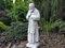 Statua solida Generic, realizzata in cemento architettonico, figura esterna o interna di Padre Pio, 60x22x14cm, Pietra Grigia