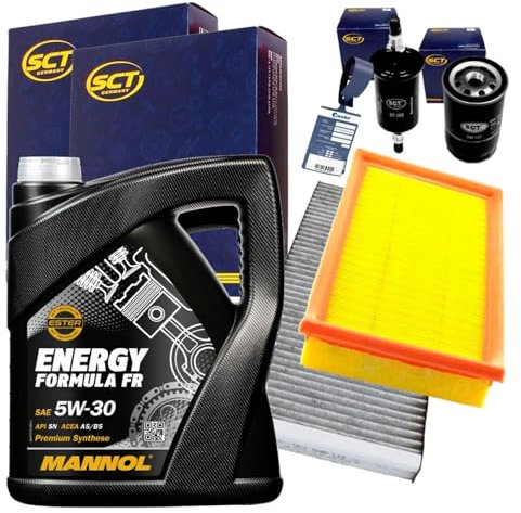 BandelOne enthält Filterset Inspektionspaket+5W30 Motoröl für 1.6 1.8 2.0 16V Focus Daw Dbw