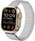 Juntan Kompatibel mit Apple Watch Armband 49mm 45mm 44mm 42mm 41mm 40mm 38mm, Magnet Einstellbar Armbänder für iWatch Series Ultra 2 9 8 7 SE 6 5 4 3 2 1 (42mm/44mm/45mm/49mm, Silber)