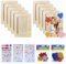 TOATELU 10 Stücke Bilderrahmen für DIY DIY Holz Bilderrahmen mit Selbstklebende Glitzersteine+Sternaufkleber+Liebesaufkleber, Kinder Bilderrahmen Set, Hölzerner Bilderrahmen Basteln Bilderrahmen DIY