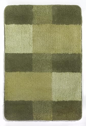 Kleine Wolke Badteppich Joana (LBH 120x70x2 cm) LBH 120x70x2 cm grün Badematte Badvorleger Duschvorleger Duschmatte Badeteppich