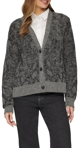 s.Oliver Gemusterter Cardigan mit Glitzergarn