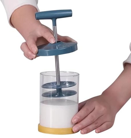 Manuelle Schlagsahnemaschine, manueller Sahnebehälter | Tragbarer Sahnespender für Schlagsahne, Kochwerkzeuge mit Spender aus Edelstahl, Spender inkl