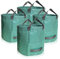 4er Set Gartensack -500L Gartenabfallsack mit extra verstärktem Boden -Heavy Duty Gartenarbeit Säcke, wiederverwendbare Mülleimer, für Gras Laub Gartenabfall Grünschnitt (500 l (4er Pack),Grün)