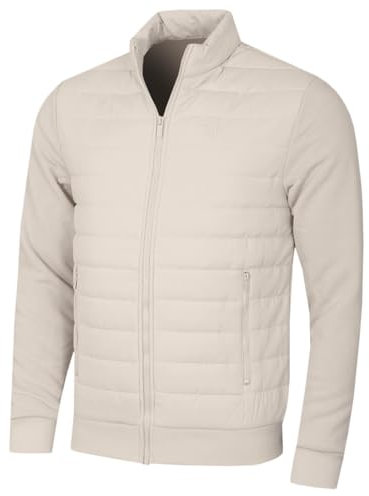 Calvin Klein Mens Hybrid Jacket - Parchment - L