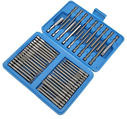 50pcs Extra Long Security Bit Set Precision Screwdriver Bit Kit Magnetic Holder Impact Driver Hex Bits TP Toolbox