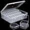 TAIHOBO 30PCS Bead Storage Box, Small Storage Box with Lid, Transparent Bead Organiser Storage Boxes and 1 Large Plastic Organiser Box, for Storage of Jewellery Earplug Crafts Screws and Small Items