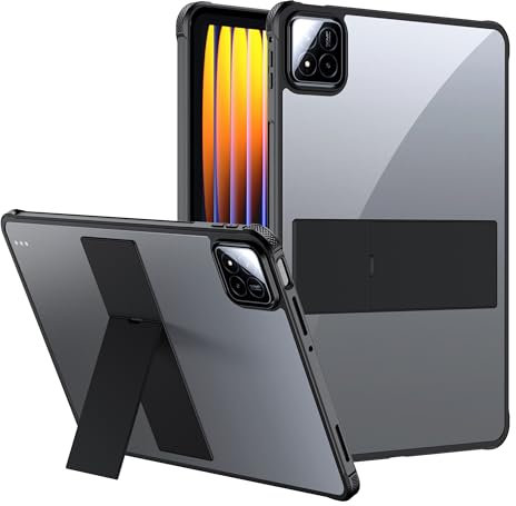 FDHYFGDY Funda para Xiaomi Pad 7/7 Pro 11.2 Pulgadas, PC Transparente Mate Contraportada Funda Protectora con Soporte para Xiaomi Pad 7/7 Pro (Negro)