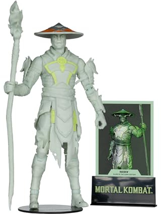 Mortal Kombat Actionfigur Glow in The Dark Edition Raiden (Gold Label) 18 cm