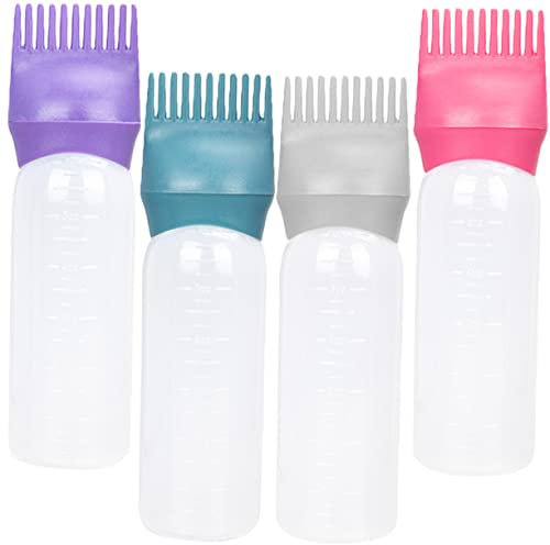 IWOWHERO 4piezas Botes Pelo Peine Botellas Teñir Pelo Seco Herramientas Peluquería