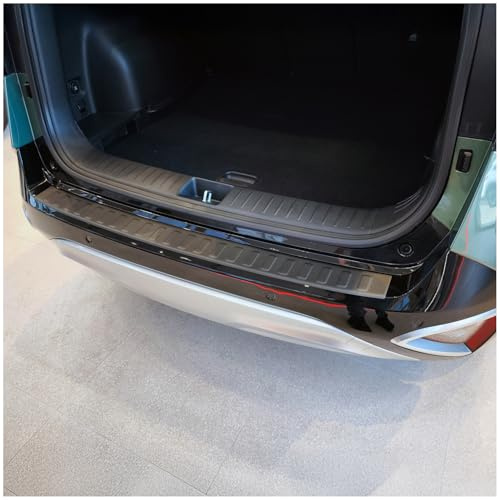 teileplus24 Ladekantenschutz passend für Kia Sportage 5 2022-06/2025 | Schwarz Pulverbeschichtet Aluminium Passgenau vorinstalliertes Montageband Reinigungstuch Rostfrei